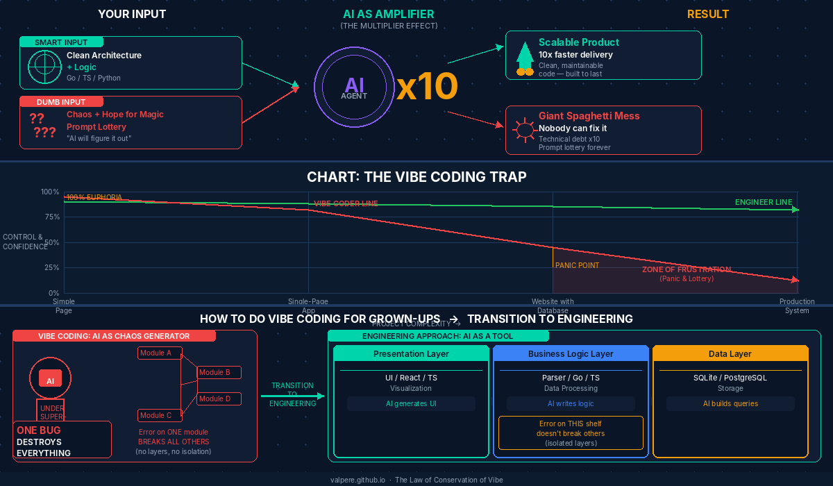 The Law of Conservation of Vibe: Why AI is an Amplifier of Your Brain, Not a Replacement