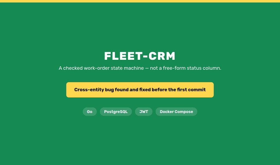 fleet-crm — Fleet/Logistics CRM Backend