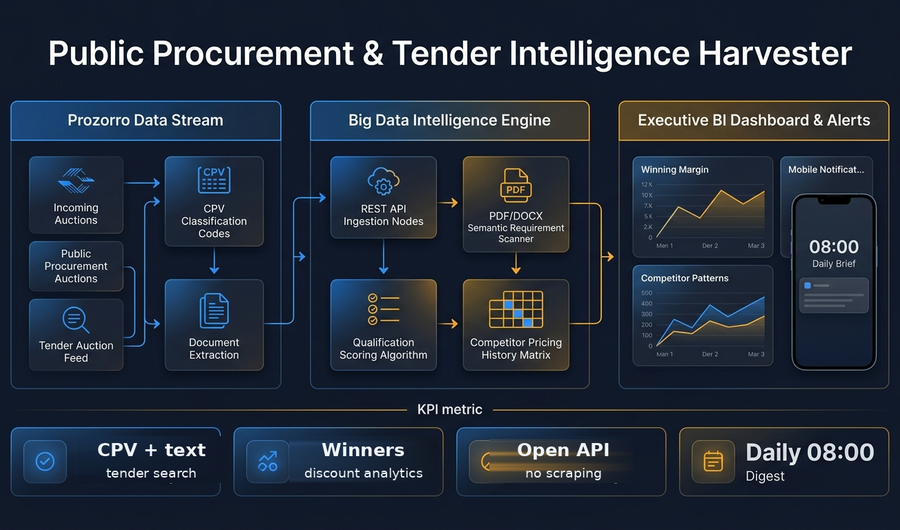 prozorro-tender-intelligence — Tender Monitoring and Analytics on the Prozorro Open API preview