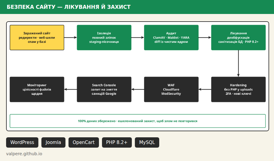 site-security-cleanup — видалення вірусів, лікування та комплексний захист CMS